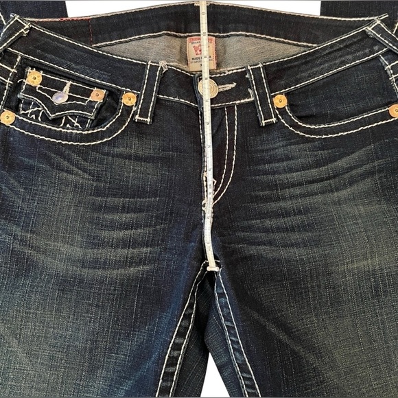 True Religion Women's Blue Jeans with thick white stitching, size 31 - Picture 6 of 16